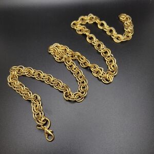 Gold Tone Women's Byzantine Chain Necklace - Elegant Link Design Heavy!